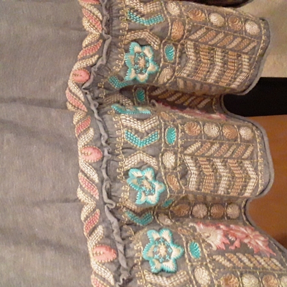 Johnny Was embroidered button back ruffle boho dress XS - Picture 4 of 8